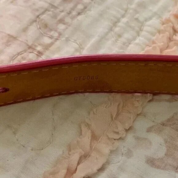 READ DESCR Louis Vuitton Red Monogram Belt w/ Dust Bag Size 36 USED WORN OUT! - Picture 7 of 11